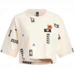 Adidas Laiskiniai apvalios kaklo trumpomis rankovėmis mar&scaron;kinėliai moterims Off-White HM5295 M white