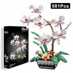 Kūrybinis drugelis orchidėja Phalaenopsis vazoninis modelis Statybiniai blokai 10311 MOC Gėlės Augalai Bonsai plytos Žaislai Valentino dovana