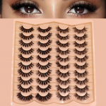 20 porų natūraliai sukryžiuotų 3D juodų dirbtinių blakstienų yra purios, lieknos ir mink&scaron;tos, o 15-20 mm storio dirbtinės blakstienos ne&scaron;iojamos kasdien. ZH01(D01+D02)