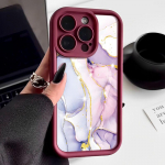 Skirta iPhone 16 15 14 Pro Max 13 Pro 12 Mini 11 XR XS smūgiams atsparus marmurinis ra&scaron;tas matinis TPU mink&scaron;tas dangtelis iPhone 12 Pro Max &scaron;viesiai violetinė spalva