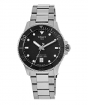 Tissot T-Sport Seastar 1000 nerūdijančio plieno juodo ciferblato kvarcinis naro T120.210.11.051.00 300M Unisex laikrodis juoda