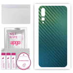 apgo Protective Skin Sticker for the back compatible with Huawei P20 Pro, Wrap Film, Foil, Vinyl - Pattern Carbon Chameleon CAKA1