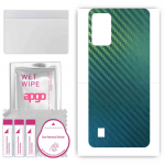 apgo Protective Skin Sticker for the back compatible with ZTE Blade A52 Lite, Wrap Film, Foil, Vinyl - Pattern Carbon Chameleon CAKA1