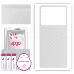 apgo Protective Skin Sticker for the back compatible with Oppo K10 Pro 5G, Wrap Film, Foil, Vinyl - Pattern Transparent Carbon