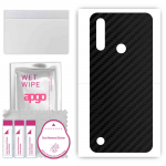 apgo Protective Skin Sticker for the back compatible with Lenovo A8, Wrap Film, Foil, Vinyl - Pattern Carbon Black