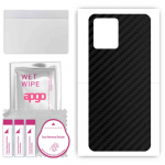 apgo Protective Skin Sticker for the back compatible with Realme 8, Wrap Film, Foil, Vinyl - Pattern Carbon Black