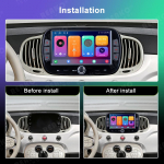 REAKOSOUND Android Automobilinis monitorius skirtas FIAT 500 2016 2017 2018 2019 Ekranas Belaidis carplay automatinis stereofoninis galvos blokas navigacija GPS 1+32CP