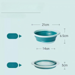 Sulankstomas praustuvas lauko kelionėms, ne&scaron;iojamas plastikinis sulankstomas praustuvas, sulankstomas plastikinis praustuvas skalbimui ir indų plovimui S mėlyna