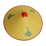 Azijieti&scaron;kas kūginis &scaron;iaudinis skrybėlė, imituojantis bambuko pynimą, kinieti&scaron;kas, rytieti&scaron;kas Leaf Pattern 42cm
