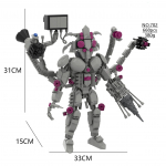 Statybinis blokas Titan Clock Man 2.0 Operatorius Garsiakalbis Gręžimo žmogus plytų modelis