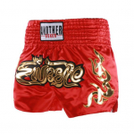 Muay Thai bokso &scaron;ortai Moterys Vyrai Treniruojasi Koviniai Kikbokso lagaminai Platus elastingas juosmens siuvinėjimo ra&scaron;tas Bokso &scaron;ortai 3XL raudona