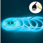 DC 5V USB COB juostelė 320Leds/M balta/ledo mėlyna/rožinė/geltona/rožinė/raudona lanksti juostelė, naktinė lempa TV foninio ap&scaron;vietimo LED juostelė 0.5M pūgos mėlyna spalva