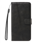 Reljefinis odinis dėklas Xiaomi Mi 14 Ultra 14Pro 13T 12T 11T Pro 13lite 11i 10T Lite telefonui, atverčiamas piniginės tipo, su kortelių skyriais, atlenkiamu stovu, telefono dėklu xiaomi 14 ultra juoda