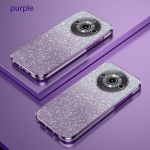 Prabangus gradiento blizgus padengtas dėklas, skirtas Oppo Realme 11 Pro Plus Fashion Women Mink&scaron;tas silikoninis apsauginis nugaros dangtelis Realme11 11pro Realme 11 Pro violetinė