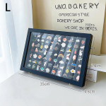 Baro ženkliukų laikymo dėžutė Skaidri dulkėms atspari krūtinės smeigtukų dėžutės medalio stendas Pu odinių papuo&scaron;alų medalių kolekcijos ekrano rėmas