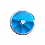 Ne&scaron;iojama savaitės tablečių dėžutė, 7 skyriai, dulkėms nepralaidūs, drėgmei nepralaidūs besisukantys permatomi dangteliai, ki&scaron;enės dydžio verslo kelionės kelionės lauke mėlyna