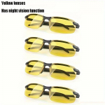 2/4/8 vnt Vyri&scaron;ki naktinio matymo akiniai vairavimo akiniai PC rėmeliai saulės akiniai nuo akinimo lauke naudojami akiniai, skirti naudoti naktį žvejybai sportiniai akiniai vairuotojas 4pcs