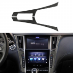 1 pora automobilio konsolės skydelio rėmo apdailos lipdukas tikras anglies pluo&scaron;tas interjero dalys Infiniti Q50 Q60 2014-2019
