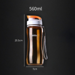 19oz sportinis vandens butelis 560ml Ne&scaron;iojamas nepralaidus vandens butelis lauko sportui Kelionės erdvė Dviračiai žygiai Plastikinis vandens butelis Drinkware 560ml