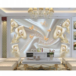 Tapetai &Scaron;iuolaikiniai 3D Calla Lely Juvelyrikos tapetai Svetainės miegamojo freska 3D Tapetai Namų dekoras 200 cm(W) x 140 cm(H)