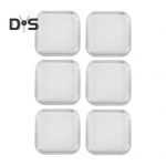 6 vnt. skaidraus durų kam&scaron;čio sienos apsauga, lipni silikoninė durų rankenėlė, sienos apsaugos skydas, apsaugantis nuo susidūrimo apvalių kvadratinių durų buferio duslintuvas 6pcs Square