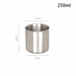 150Ml/250Ml/370Ml Nerūdijančio plieno alaus bokalas Kavos arbatos Vyno Pieno Puodelis Gėrimai 250ml