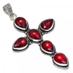 Mozambique Garnet Gemstone Handmade 925 Sterling Silver Pendant 3.39 w5o77