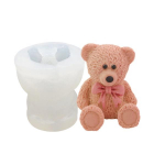 3D žaislinis lankelis me&scaron;kiukas Silikono forma Fondant torto apvado formos &scaron;okolado formelės torto dekoro įrankiai kepimas bowknot bear L