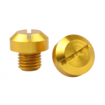 2 vnt. Universalūs motociklų M10x1.25 veidrodžio skylių kam&scaron;čiai Aliuminio lydinys Lengvas montavimas Suderinami su motociklais auksas