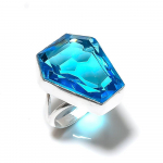 Natural Blue Topaz Gemstone Handmade 925 Sterling Silver Ring Size 6 h2t21