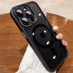 Prabangus Magsafe skaidrus telefono dėklas, skirtas iPhone 11 12 13 14 15 Pro Max 15 Plus belaidžiam įkrovimui kieta nugara skaidrus smūgiams atsparus dangtelis iPhone 11