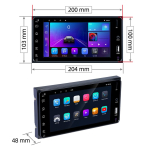 Android 11 Autoradio 7 colių automobilio daugialypės terpės stereo GPS WIFI AI DSP 4G FM radijas USB galinio vaizdo kamera, skirta Toyota Corolla 8-core 4GB+64GB