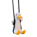 Sūpynių ančių pakabinamas automobilio dekoras Namų biuras Automobilių galinio vaizdo veidrodėlis Animacinis kabantis anties ornamentas Gyvūno pakabukas Gimtadienio kalėdinė dovana A