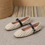 Moteri&scaron;ki baleto batai Mary Jane Batai Kvadratiniai uždari pir&scaron;tai Dress-on vaik&scaron;čiojantys plok&scaron;čiapadžiai moteri&scaron;ki Laisvalaikio Mary Jane Batai su reguliuojamu kulk&scaron;nies dirželiu