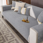 &Scaron;iuolaikinio geometrinio ra&scaron;to sofos užvalkalas &scaron;enilinis sofos pagalvėlė, atspari dėvėjimuisi universali sofos užvalkalas, vientisos spalvos neslystantis sofos pagalvėlė 70x70cm 1pcs