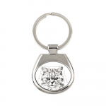 British Longhair - keychain with a cat, keychain with a print, personalized pendant from the Art-Dog brand sidabras