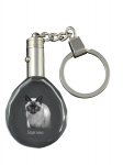Siamese - Fob with cat photo, crystal key ring in gift box, unique gift by Art-Dog brand