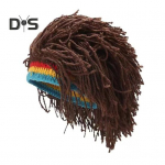 Naujas atvykimas Rasta perukas kepuraitė Unisex hip-hop pinta Cosplay vakarėlis Beanie kepurė Jamaika rankų darbo kepurė Reggae dredai Africa Roots perukas ruda