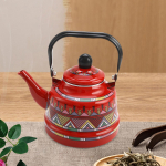 Enamel Kettle Boiling Pot Easy to Fill 1.7 Liters Lightweight Teapot Water Jug for Household Kitchen