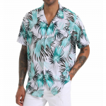 Vyri&scaron;ki havajieti&scaron;ki mar&scaron;kiniai, vyri&scaron;ki boulingo mar&scaron;kinėliai trumpomis rankovėmis vasaros paplūdimio mar&scaron;kinėliai XXXL