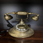 Replika telefonas su sukamuoju disku, dekoratyvinis, pilnai veikiantis, jūrinis, rankų darbo,