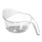 Daugiafunkcis kanalizacijos krep&scaron;ys su rankena Storas stabilus didelės talpos tu&scaron;čiaviduris skaidrus vaisių, daržovių plovimo dubuo Virtuvės drenažo krep&scaron;elis skaidri