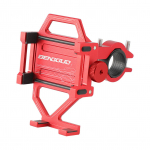 Aluminum Alloy Bike Phone Mount Adjustable Anti-Slip Cell Phone Holder HANDLEBAR raudona