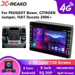 Android automobilinė garso sistema Fiat Ducato Citroen Jumper Peugeot Boxer 2005-2023 Grotuvas, Multimedija Video, GPS Navigacija, 4G 8 branduolių Carplay 2 8 core 4GB+64GB