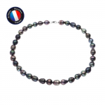 Collier - Perlinea - Perle de Culture de Tahiti A+ - Or Blanc - 8-9 mm - 42 cm