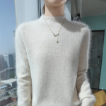 Moteri&scaron;kas ka&scaron;myro megztinis Qinghe ka&scaron;myras 30% ka&scaron;myras 30% audinė 30% vilna 10% nailonas Moteri&scaron;kas rudens ir žiemos storas ka&scaron;myro megztinis mink&scaron;tas ir &scaron;iltas M smėlis