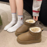 Žieminiai moteri&scaron;ki trumpi pliu&scaron;iniai &scaron;ilti sniego batai laisvalaikio avalynė Nauji zom&scaron;iniai kailiniai Chelsea kulk&scaron;nies batai plok&scaron;čiaformačiai moteri&scaron;ki batai Botas