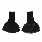 Lolita Lace Bowknot Pir&scaron;tinės Y2K Be pir&scaron;tų Gothic Žieminis &scaron;iltas Apsauginis nuo saulės Rankovės Moteri&scaron;kos rankovės Pir&scaron;tinės Moteri&scaron;kos JK Drabužių Priedai One Size balta