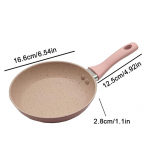 Nelipni keptuvė plok&scaron;čiadugnė mini kepta kiau&scaron;inių keptuvė i&scaron; kviečių ryžių akmenų indukcinė viryklė dujinė viryklė Universalus puodas kūdikių maistui