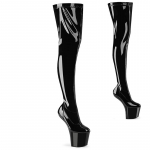 20cm Seksualūs Pole Dance Auk&scaron;takulniai Lakinės Odos Kulnas Be Kulno Vandeniui Atspari Platforma Modelis Podiumo Moteri&scaron;ki Batai 35 juoda